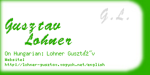 gusztav lohner business card